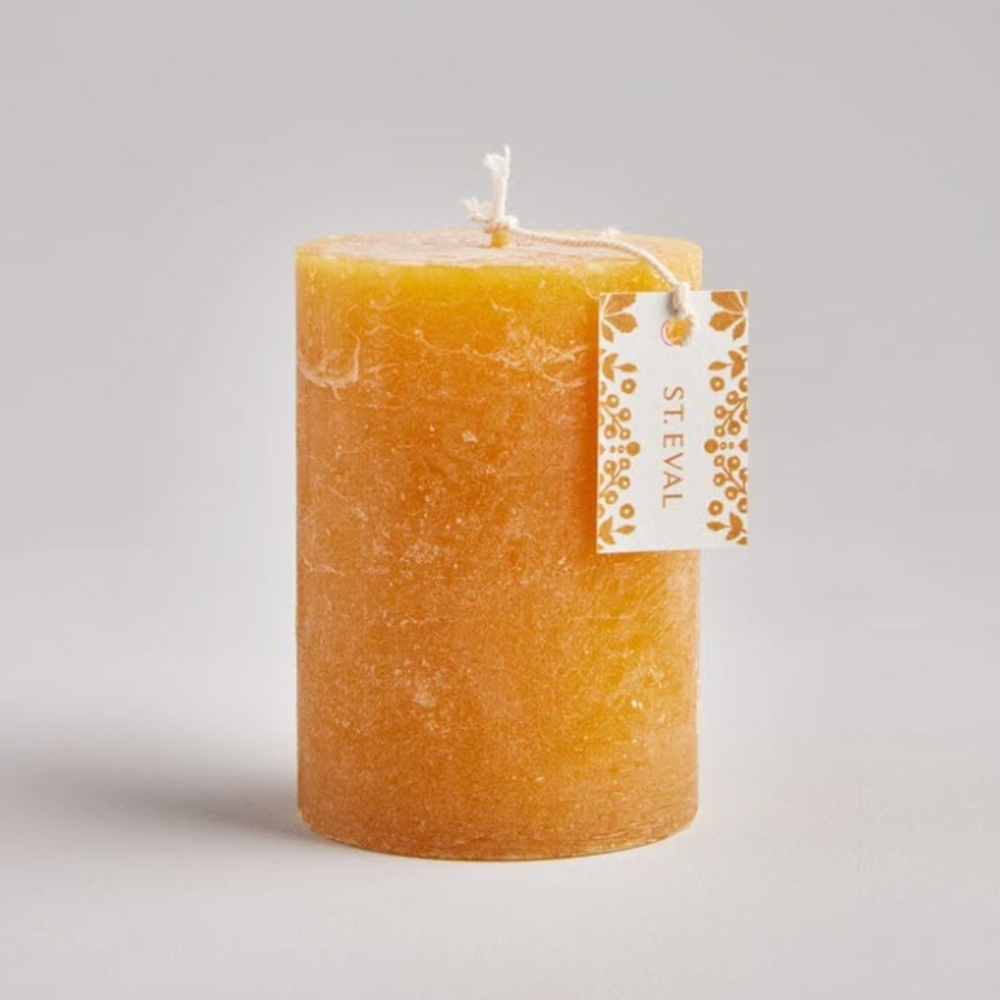 St Eval Amber Scented Pillar Candle