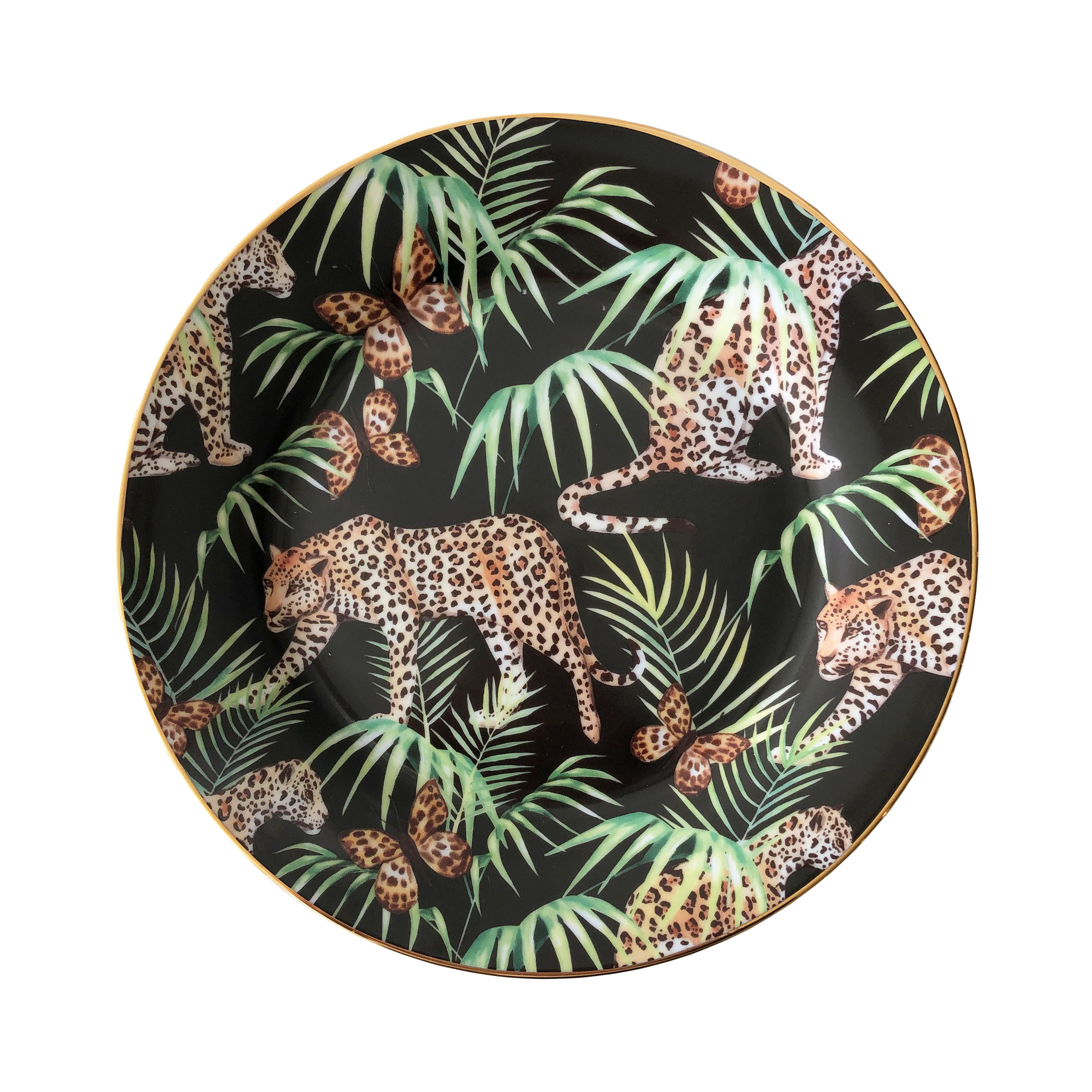 Jungle Leopard Dessert Plate
