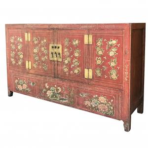 Antique Chinese Cabinet – Red  